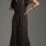 Anthropologie  Somerset Cropped Wide Leg Short Sleeve Paisley Printed Jumpsuit Photo 0