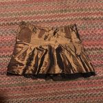 VINTAGE RETRO Y2K BROWN SHINY MESH DETAIL MINI SKIRT Size L Photo 5