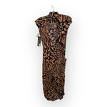 All that jazz Vintage Abstract Animal Print Midi Dress 70s 80s Tiger Cheetah S Photo 2