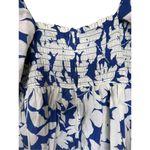 Trixxi  Blue And White Puffy Floral Mini Dress With Off Shoulder Sleeves Photo 5