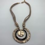 ST THOMAS Layered Pendant Necklace Gold Tone Beaded Cord Boho Statement Photo 1