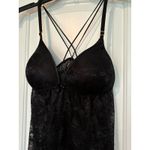 Black Sheer Mesh Lace Padded Lingerie Padded Mini Slip Dress M‎ Size undefined Photo 4