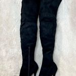 Liliana NWT Black Faux Suede Over The Knee Boots 7 Photo 12