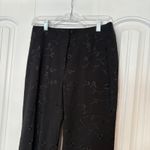 Versailles New York Black Embroidered Floral Dress‎ Pants Size 8 Photo 2