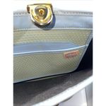 Dooney & Bourke  Blue Yellow Dots Cabrio Leather Bucket Purse‎ Shoulder Bag Photo 9