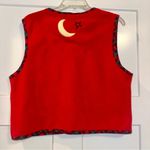 Christopher & Banks Vtg  fleece embroidered ugly Christmas vest XL Photo 2