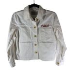 Everlane  The Denim Cotton Chore Jacket Embroidered Polished Rose White XXS Photo 0