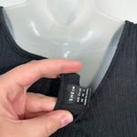 SheIn Black Ribbed Striped Paper Bag Waist Tie Romper Jumpsuit XS Travel Beach Photo 2