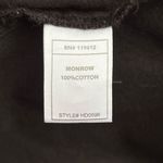 Monrow Asymmetrical Poplin Tie Shirt Dress in‎ Black 100% Cotton, Size Small Photo 13