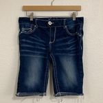 Amethyst Jeans Amethyst Juniors' Size 7 Blue Denim Thick Stitch Bermuda Shorts Photo 0