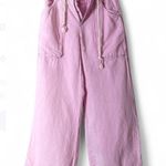 Joie  Linen Blend Pink Utility Pants with Rope Belt, Size 2 Photo 0