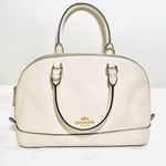 Coach Canvas Satchel Handbag White In Classic Style Photo 0