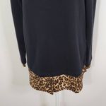 Isaac Mizrahi Black Leopard Layered Top Size Small Leopard Blouse Photo 2