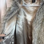 Rachel Zoe Brown tones Shaggy Boho Preppy Warm Lined Faux Fur Vest size Medium Photo 5
