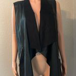 Joan Vass  new york faux leather black Casual vest size Medium retail $78 NWT Photo 3