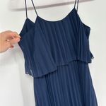 ASOS NWT  Lined Pleated Chiffon Dress, Navy Blue Photo 7