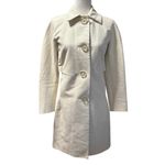 Michael Kors Made in Italy Cream Cotton Coat – Quiet Luxury, Size 2 Photo 1