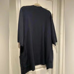Susan Graver  Navy Blue Open Front Knit Cardigan Short Kimono Sleeve Size M Photo 7