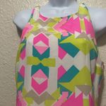 Britt Ryan Parade Silk Shift Dress Size XS Bright Abstract Photo 4