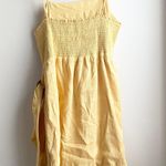 American Eagle Yellow Wrap Skirt Tortoiseshell Buckle Sun Dress Photo 3