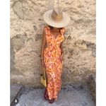 ZARA NWT! Linen Floral Ruffled Midi V-Neck Dress - Blogger Favorite - Size XL Photo 6