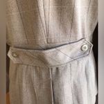 Larry Levine Signature By  one Button TanBlazer Chalk Stripe Fabric Jacket SZ 18 Photo 4
