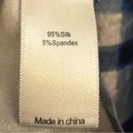 St. John Size Medium Silk Spandex Blend Plaid Lagenlook Short Sleeve Blouse Photo 10