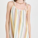 Madewell Lightestspun Tie-Strap Ruffle-Hem Cover-Up Dress in Rainbow Stripe Photo 0