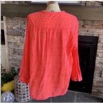 Anthropologie  Vibrant Coral Blouse Photo 4
