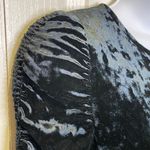 Who What Wear Tiered Short Sleeve Crushed Velvet MIDI Dress Black Size XS Photo 3