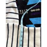 Cut Tag‎ Ivory/Black Striped 1/4 Zip Sweater Collared Neck Long Sl See Measure Black Size undefined Photo 5