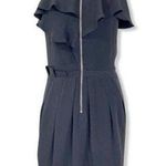 Black Silk ruffle dress by Athe Vanessa Bruno short Little Black dress EU 40 Size undefined Photo 0