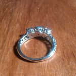 Mozambique Garnet Sterling Silver Trilogy Ring (Size 6) Photo 10