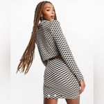 ASOS Design Jersey Crop Suit Blazer in Checkerboard Print Photo 4