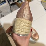 Rose gold glitter espadrilles women’s size 39 lace up Pink Photo 4