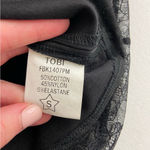 Tobi NEW  women’s black zip lace‎ decorated hem stretch miniskirt skirt small Photo 6