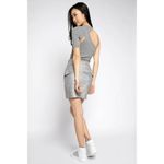 RTA Cheyenne Metallic Asymmetric Mini Skirt Silver Womens Size 8 Photo 4