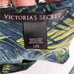 Victoria's Secret Palm Print Chemise L Strappy Back Lace Lingerie Photo 3