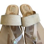 Sorel  Ella II Slip-On Flip Flop Sandals Suede Leather Neutral Tan Size 8 Women's Photo 3