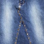 VINTAGE HI JEANS WESTERN COWGIRL STUDDED DENIM MIDI SKIRT Blue Size 4 Photo 3