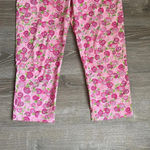 Lilly Pulitzer white label vintage Pink Rolls Royce Snail Print Capris pants Photo 3