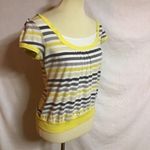 VTG Y2K fun bright striped top Yellow Photo 6