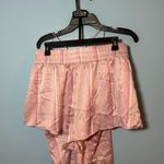 Victoria’s secret pink and white 2 piece satin pajama set size L Size L Photo 3