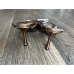 Mango  Metallic Effect Golden Pointed Open Toe Slip On Sandals EU Sz 38 US Sz 7.5 Photo 7