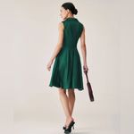 Rihoas Green Polka Dot Sleeveless Midi Dress Size XS Photo 4