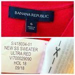 Banana Republic Sweater Dress Elbow Sleeves Round Neck Cherry Red Women’s Small Photo 10