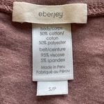 Eberjay Eberjey Women's Lotus Drop Shoulder Heather‎ Cotton Slouchy Pajama Top S Pink Photo 5