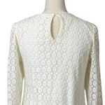 Riley & Rae Lace Top 3/4 Sleeves Round Neck Cream Pullover Women's Size Medium Photo 8