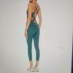 Free People Movement  Back It Up One Piece Jumpsuit Pacific Green Size S Photo 4