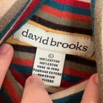 Talbots David Brooks | Jewel Tone Stripe Fall Turtleneck Shirt 100% Cotton Womens Large Photo 2